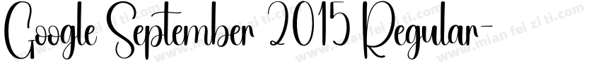 Google September 2015 Regular字体转换